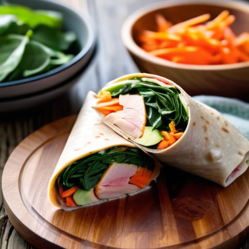 Turkey and Avocado Power Wraps in wrap.