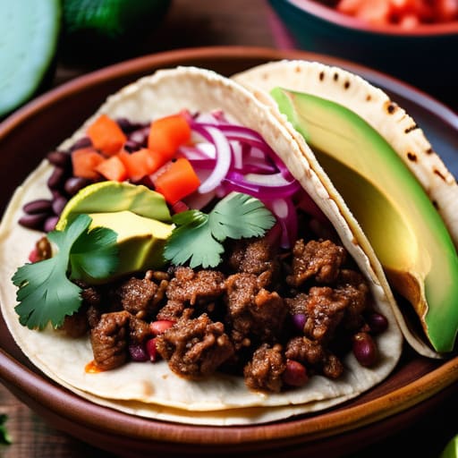 Beef and Black Bean Fuel Tacos.