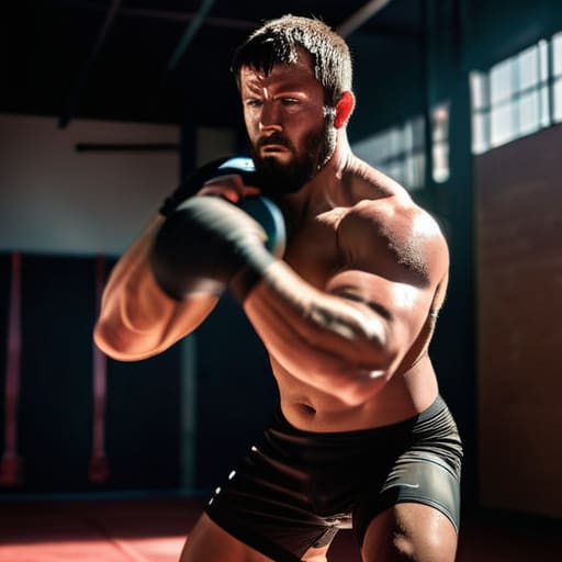 Wrestler training for The Long Game.