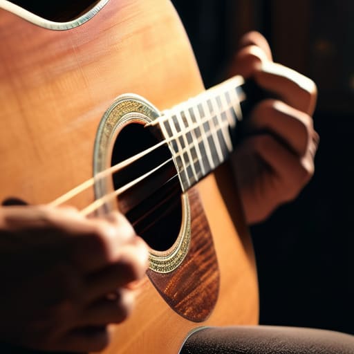 Learning how to play acoustic guitar.