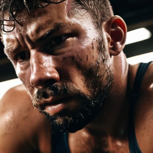 Wrestler training for The Long Game.